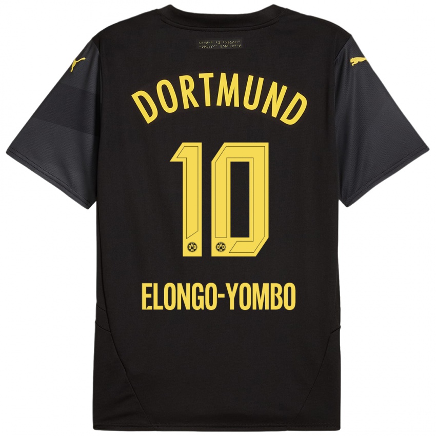 Niño Camiseta Rodney Elongo-Yombo #10 Negro Amarillo 2ª Equipación 2024/25 La Camisa Perú