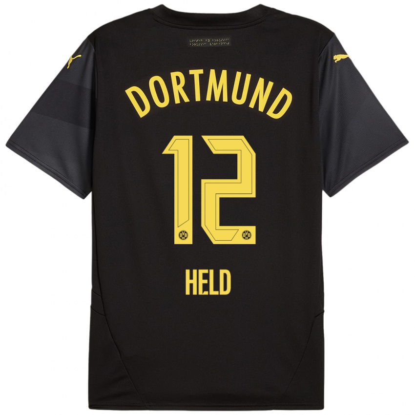 Niño Camiseta Aaron Held #12 Negro Amarillo 2ª Equipación 2024/25 La Camisa Perú