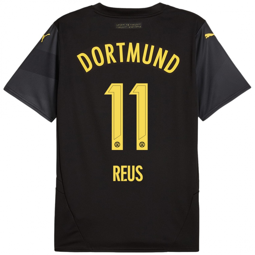 Niño Camiseta Marco Reus #11 Negro Amarillo 2ª Equipación 2024/25 La Camisa Perú