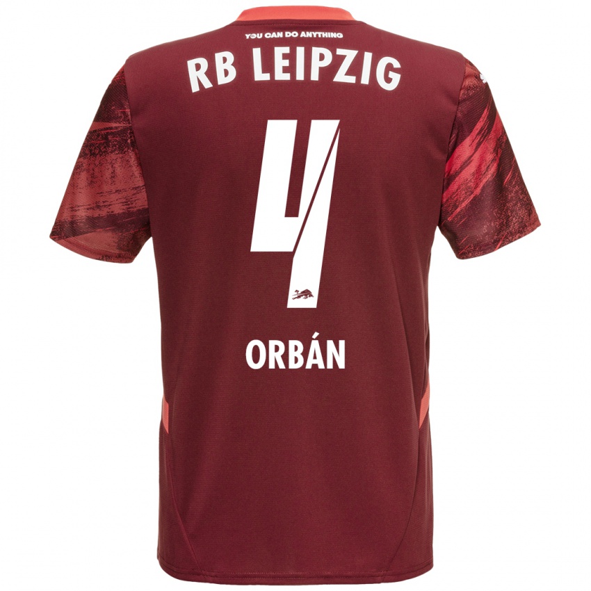 Niño Camiseta Willi Orban #4 Borgoña 2ª Equipación 2024/25 La Camisa Perú