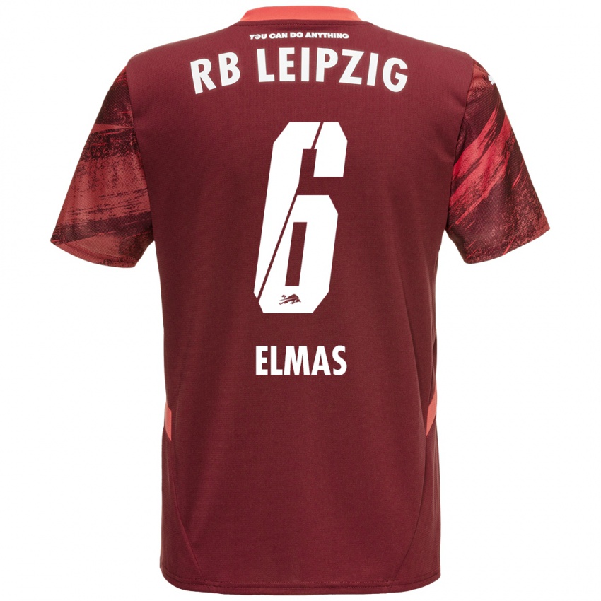 Niño Camiseta Eljif Elmas #6 Borgoña 2ª Equipación 2024/25 La Camisa Perú