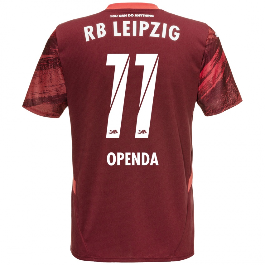 Niño Camiseta Loïs Openda #11 Borgoña 2ª Equipación 2024/25 La Camisa Perú