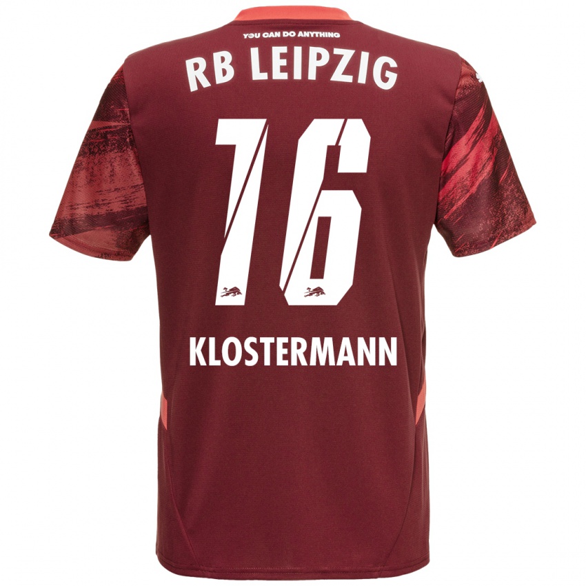 Niño Camiseta Lukas Klostermann #16 Borgoña 2ª Equipación 2024/25 La Camisa Perú