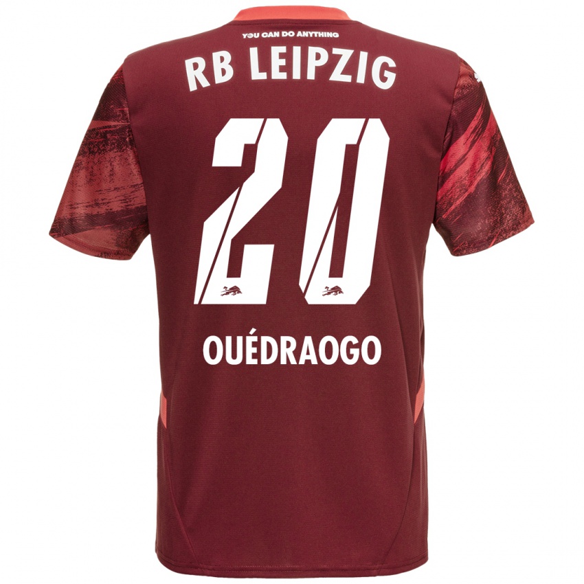 Niño Camiseta Assan Ouédraogo #20 Borgoña 2ª Equipación 2024/25 La Camisa Perú