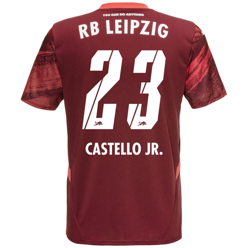 Niño Camiseta Castello Lukeba #23 Borgoña 2ª Equipación 2024/25 La Camisa Perú