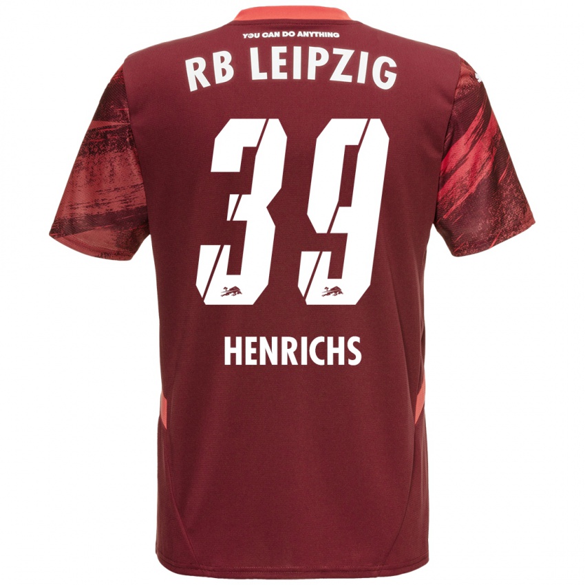 Niño Camiseta Benjamin Henrichs #39 Borgoña 2ª Equipación 2024/25 La Camisa Perú