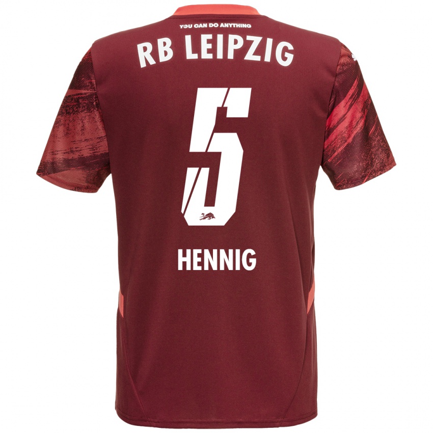 Niño Camiseta Lenny Hennig #5 Borgoña 2ª Equipación 2024/25 La Camisa Perú