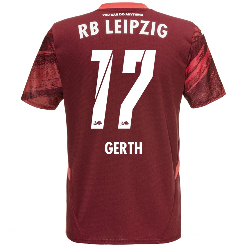 Niño Camiseta Amos Gerth #17 Borgoña 2ª Equipación 2024/25 La Camisa Perú