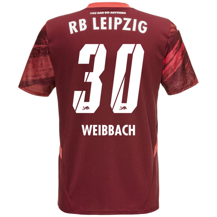 Niño Camiseta Noah Weißbach #30 Borgoña 2ª Equipación 2024/25 La Camisa Perú