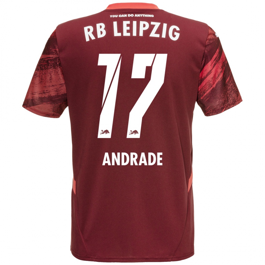 Niño Camiseta Lydia Andrade #17 Borgoña 2ª Equipación 2024/25 La Camisa Perú