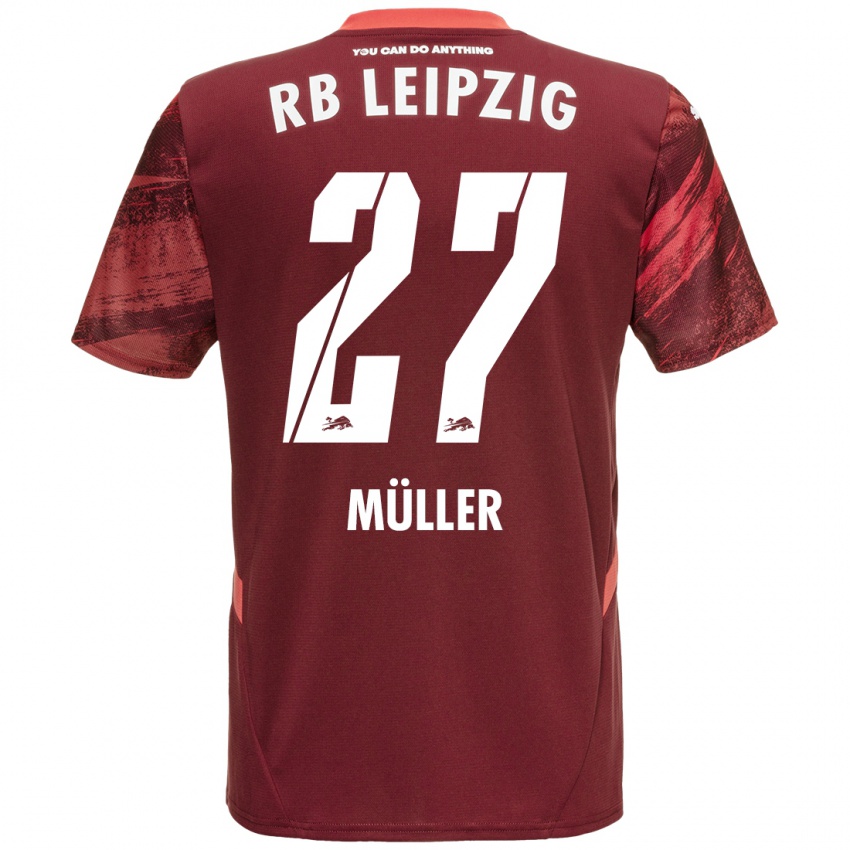 Niño Camiseta Marlene Müller #27 Borgoña 2ª Equipación 2024/25 La Camisa Perú