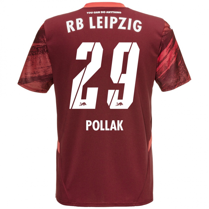 Niño Camiseta Julia Pollak #29 Borgoña 2ª Equipación 2024/25 La Camisa Perú