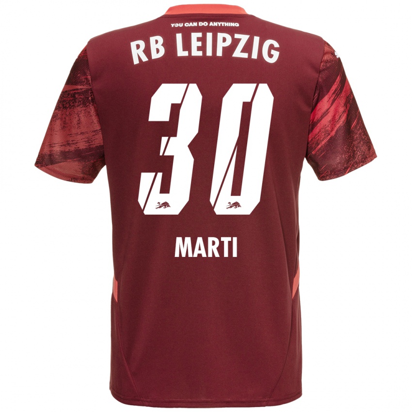 Niño Camiseta Lara Marti #30 Borgoña 2ª Equipación 2024/25 La Camisa Perú