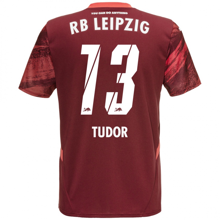 Niño Camiseta Aaron Tudor #13 Borgoña 2ª Equipación 2024/25 La Camisa Perú