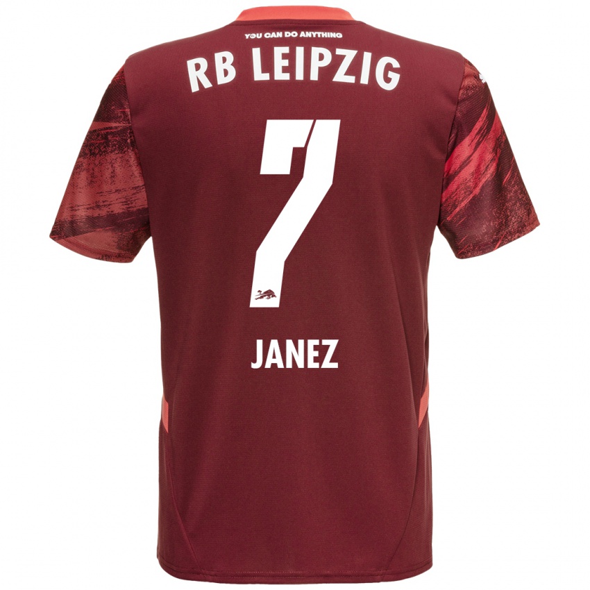 Niño Camiseta Korina Lara Janež #7 Borgoña 2ª Equipación 2024/25 La Camisa Perú