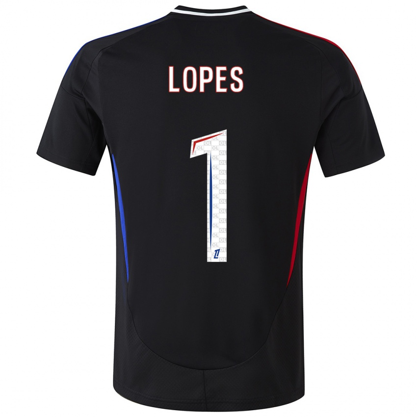 Niño Camiseta Anthony Lopes #1 Negro 2ª Equipación 2024/25 La Camisa Perú