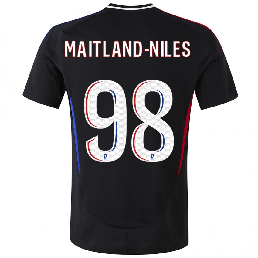 Niño Camiseta Ainsley Maitland-Niles #98 Negro 2ª Equipación 2024/25 La Camisa Perú