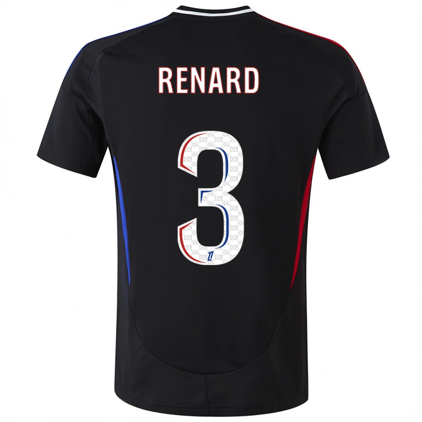 Niño Camiseta Wendie Renard #3 Negro 2ª Equipación 2024/25 La Camisa Perú