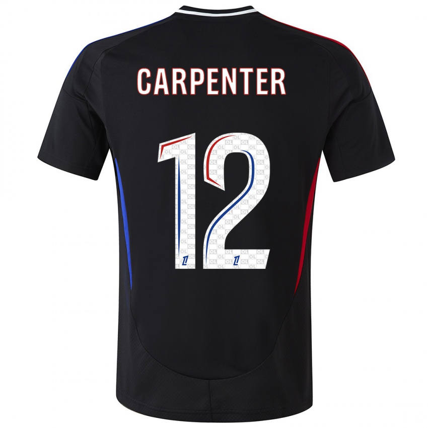 Niño Camiseta Ellie Carpenter #12 Negro 2ª Equipación 2024/25 La Camisa Perú