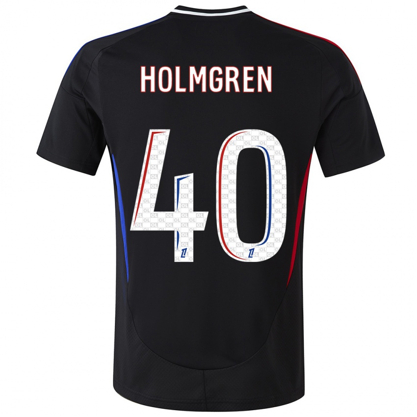 Niño Camiseta Emma Holmgren #40 Negro 2ª Equipación 2024/25 La Camisa Perú