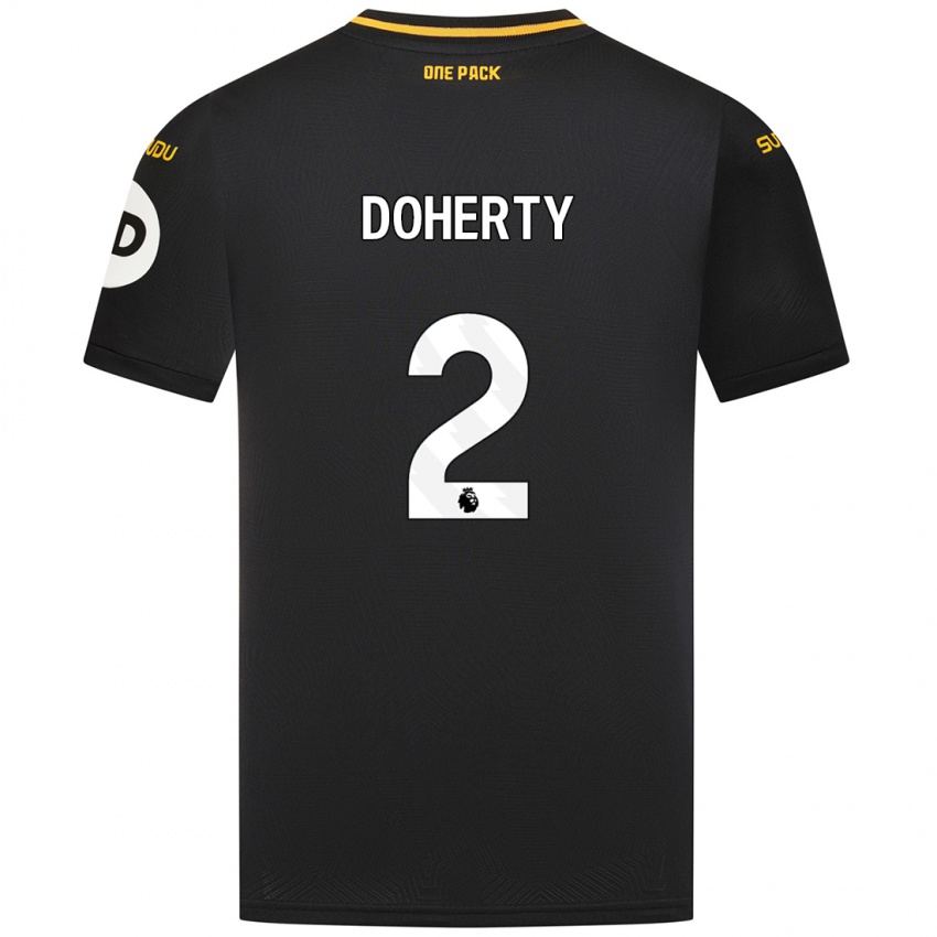 Niño Camiseta Matt Doherty #2 Negro 2ª Equipación 2024/25 La Camisa Perú