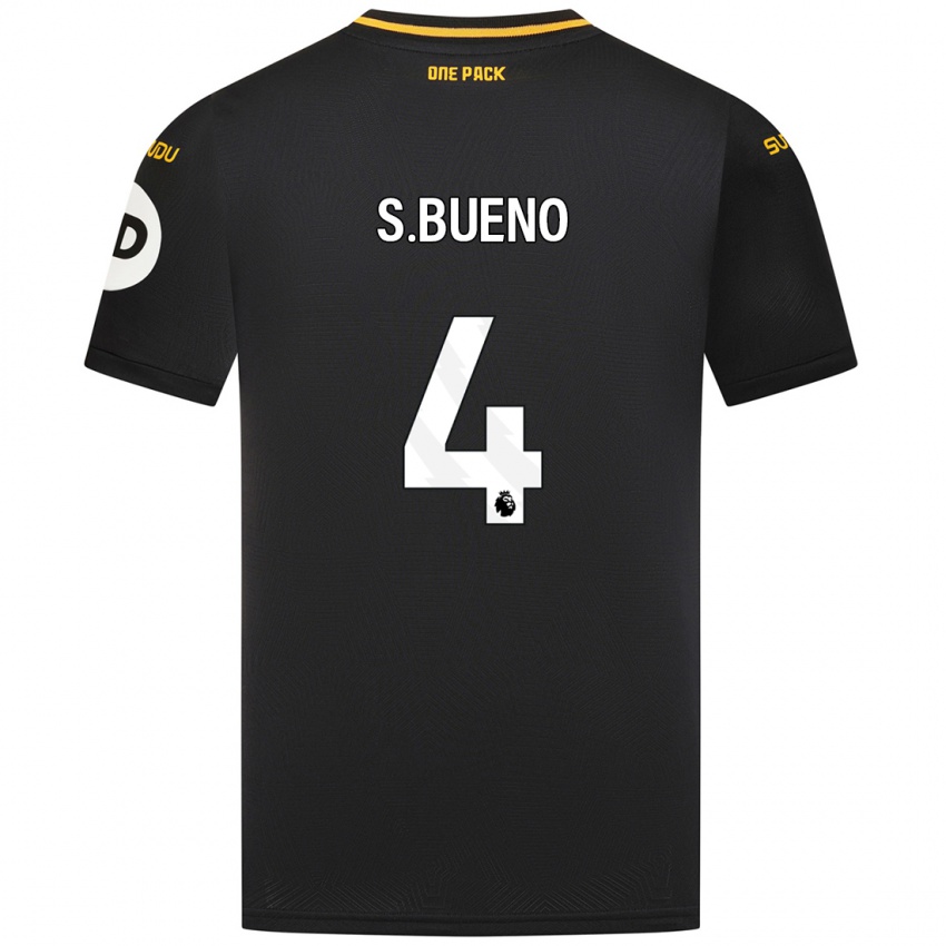 Niño Camiseta Santiago Bueno #4 Negro 2ª Equipación 2024/25 La Camisa Perú