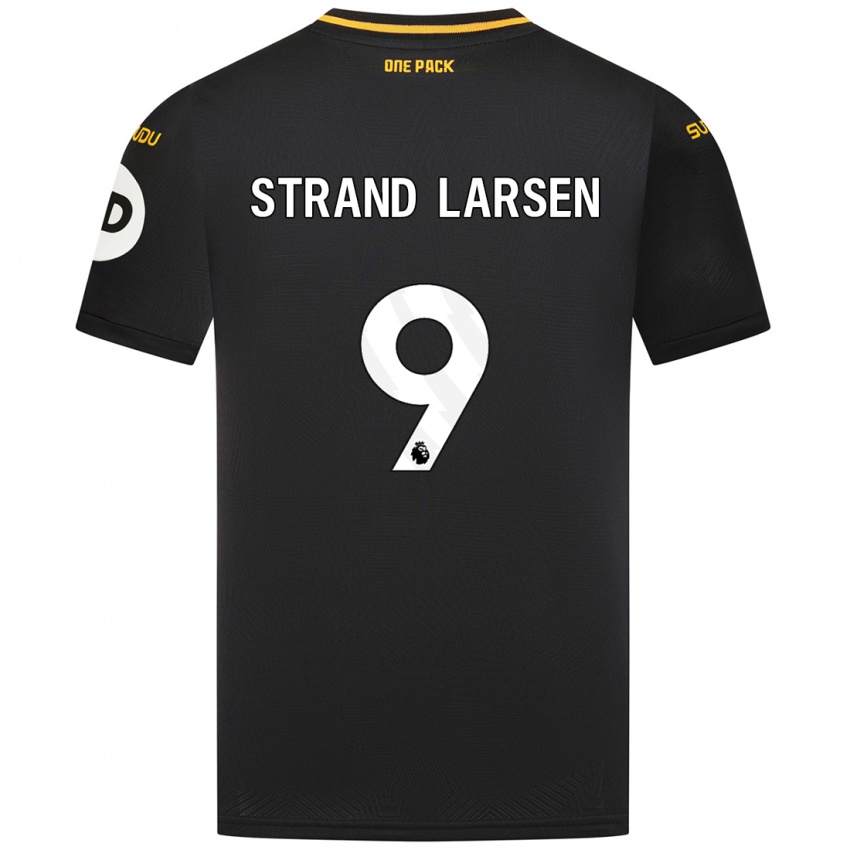 Niño Camiseta Jørgen Strand Larsen #9 Negro 2ª Equipación 2024/25 La Camisa Perú