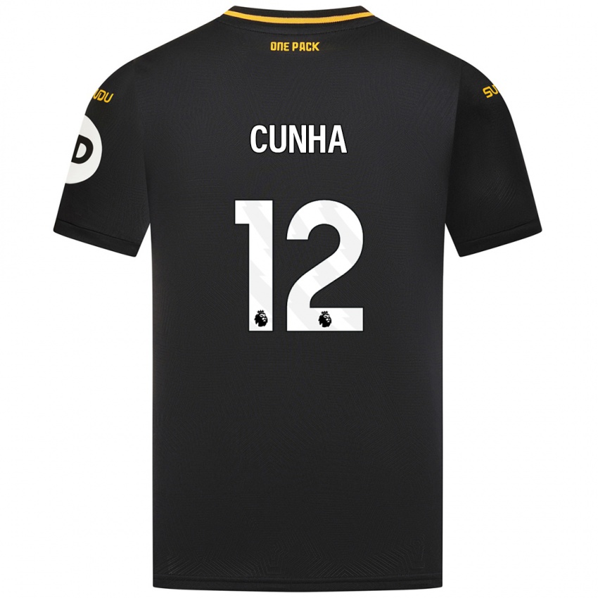 Niño Camiseta Matheus Cunha #12 Negro 2ª Equipación 2024/25 La Camisa Perú