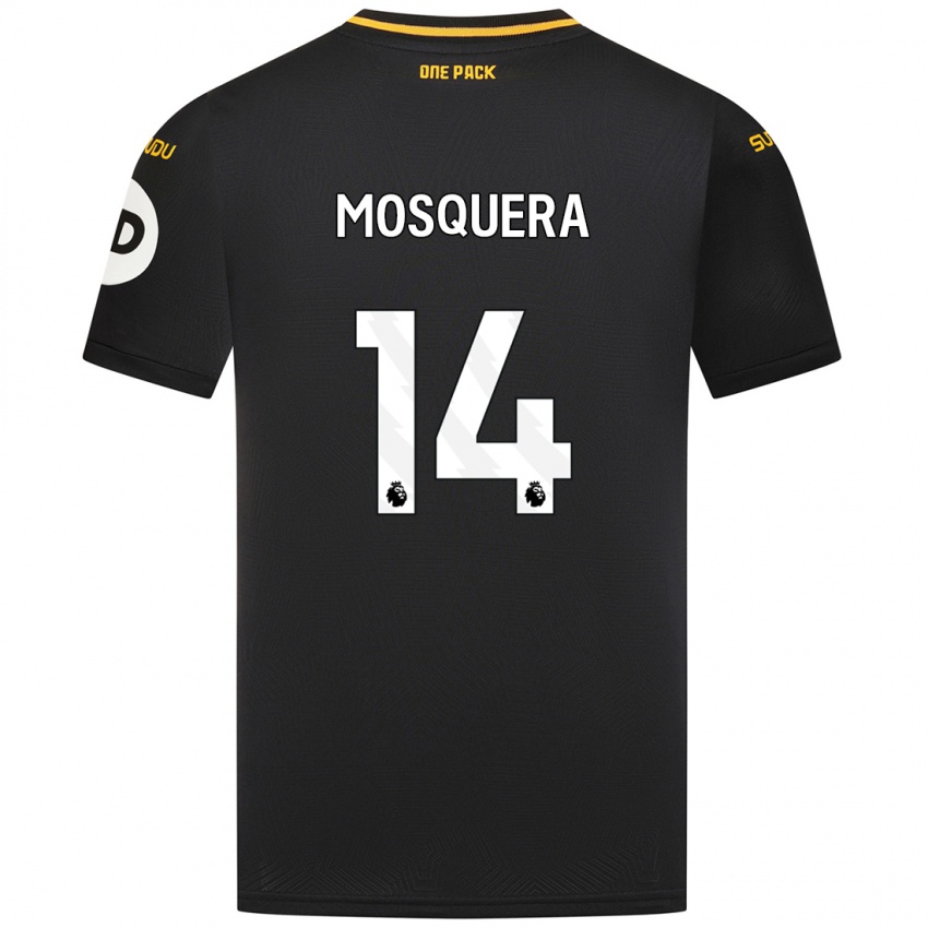 Niño Camiseta Yerson Mosquera #14 Negro 2ª Equipación 2024/25 La Camisa Perú