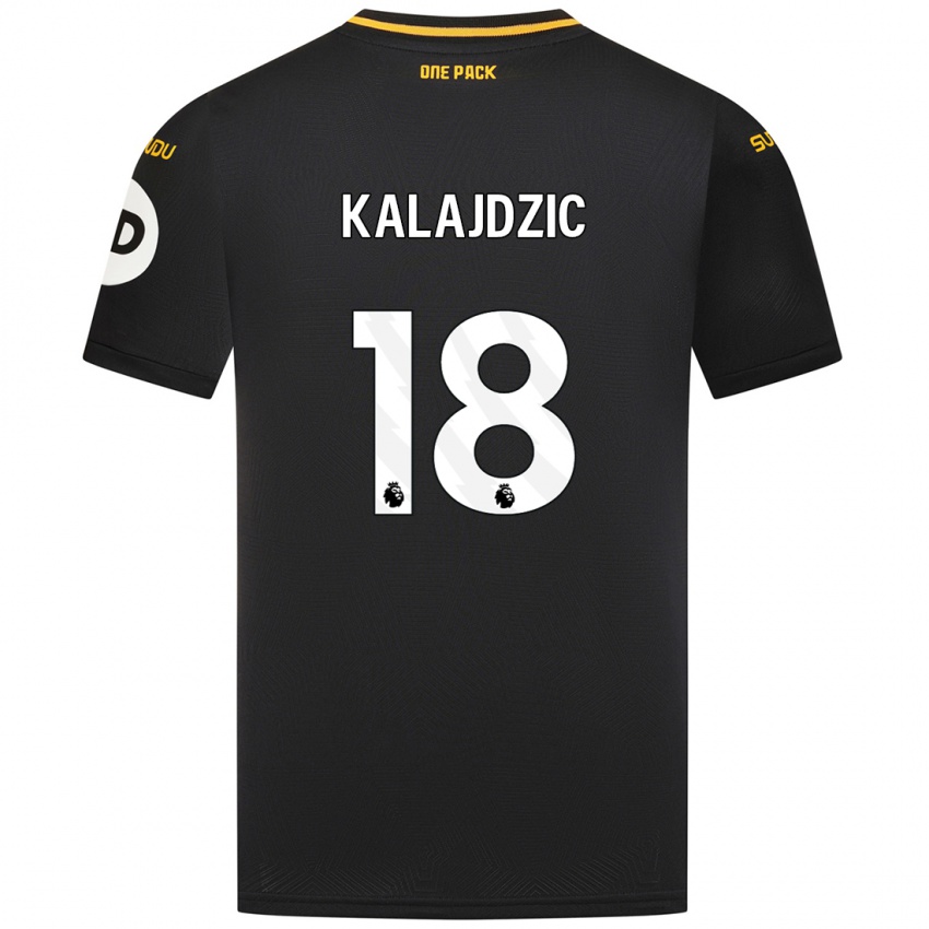 Niño Camiseta Sasa Kalajdzic #18 Negro 2ª Equipación 2024/25 La Camisa Perú