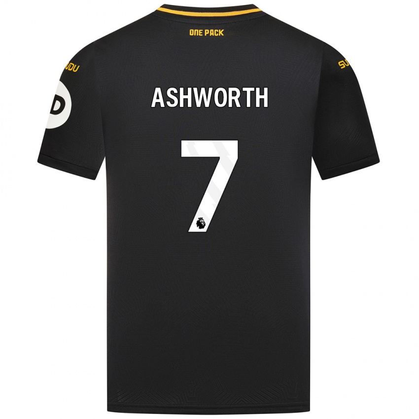 Niño Camiseta Fin Ashworth #7 Negro 2ª Equipación 2024/25 La Camisa Perú