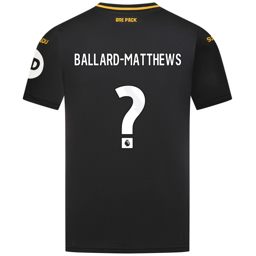 Niño Camiseta Emilio Ballard-Matthews #0 Negro 2ª Equipación 2024/25 La Camisa Perú