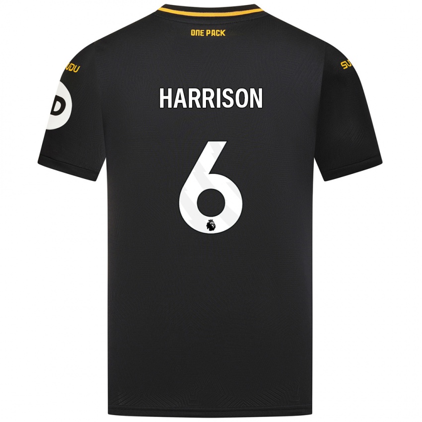 Niño Camiseta Lexie Harrison #6 Negro 2ª Equipación 2024/25 La Camisa Perú