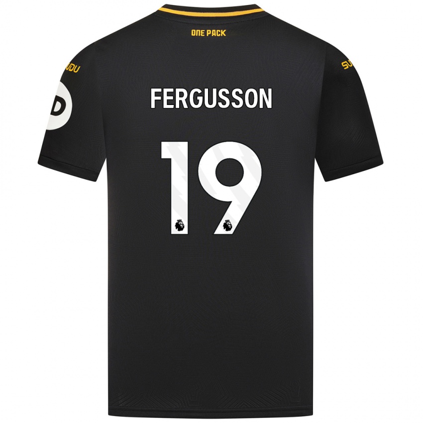 Niño Camiseta Liv Fergusson #19 Negro 2ª Equipación 2024/25 La Camisa Perú