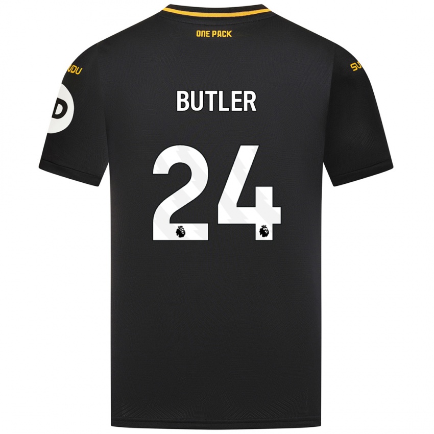 Niño Camiseta Elli Butler #24 Negro 2ª Equipación 2024/25 La Camisa Perú