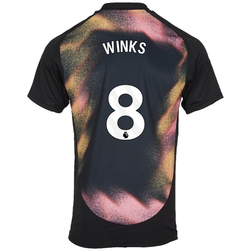 Niño Camiseta Harry Winks #8 Negro Blanco 2ª Equipación 2024/25 La Camisa Perú