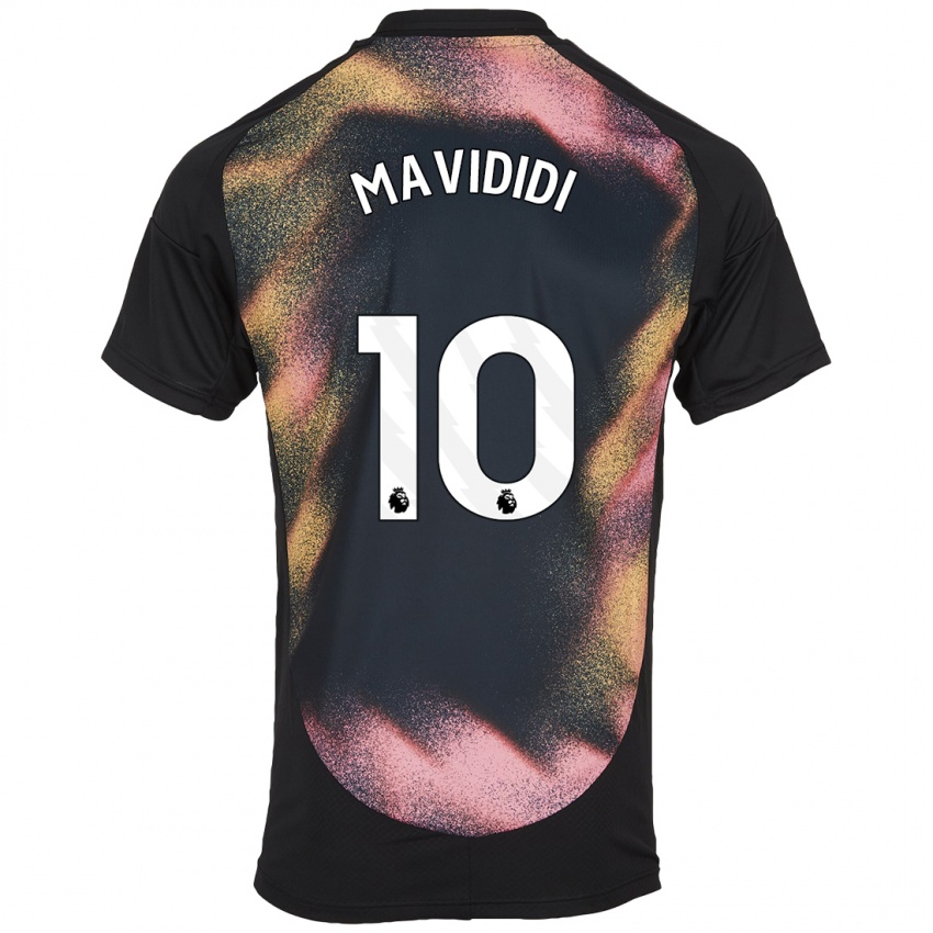 Niño Camiseta Stephy Mavididi #10 Negro Blanco 2ª Equipación 2024/25 La Camisa Perú