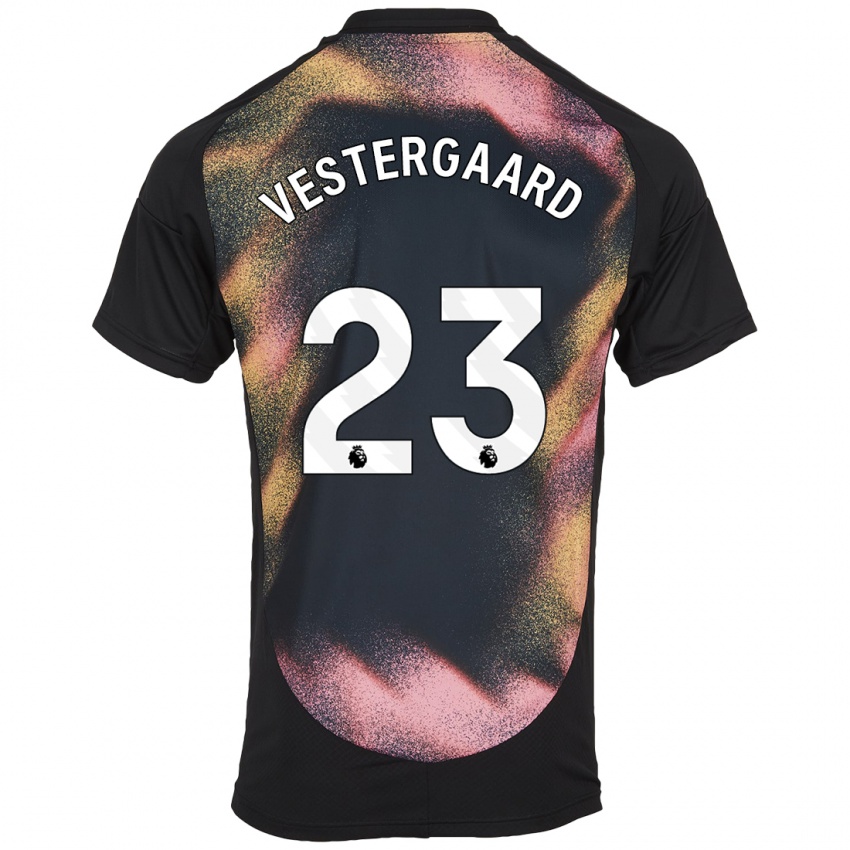 Niño Camiseta Jannik Vestergaard #23 Negro Blanco 2ª Equipación 2024/25 La Camisa Perú