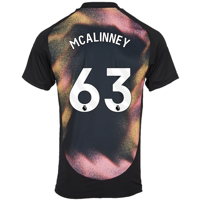 Niño Camiseta Liam Mcalinney #63 Negro Blanco 2ª Equipación 2024/25 La Camisa Perú