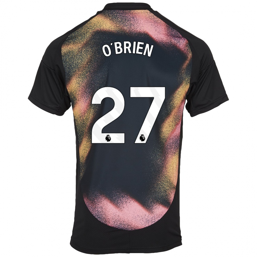 Niño Camiseta Shannon O'brien #27 Negro Blanco 2ª Equipación 2024/25 La Camisa Perú