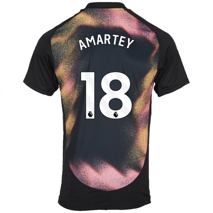 Niño Camiseta Daniel Amartey #18 Negro Blanco 2ª Equipación 2024/25 La Camisa Perú