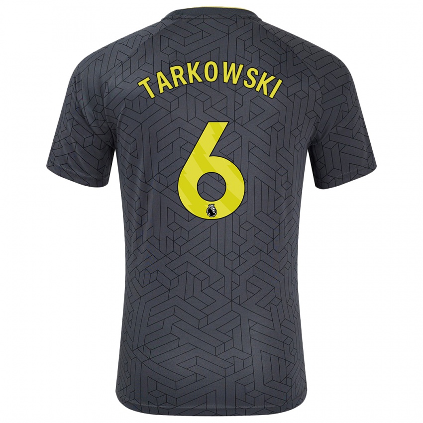 Niño Camiseta James Tarkowski #6 Negro Amarillo 2ª Equipación 2024/25 La Camisa Perú