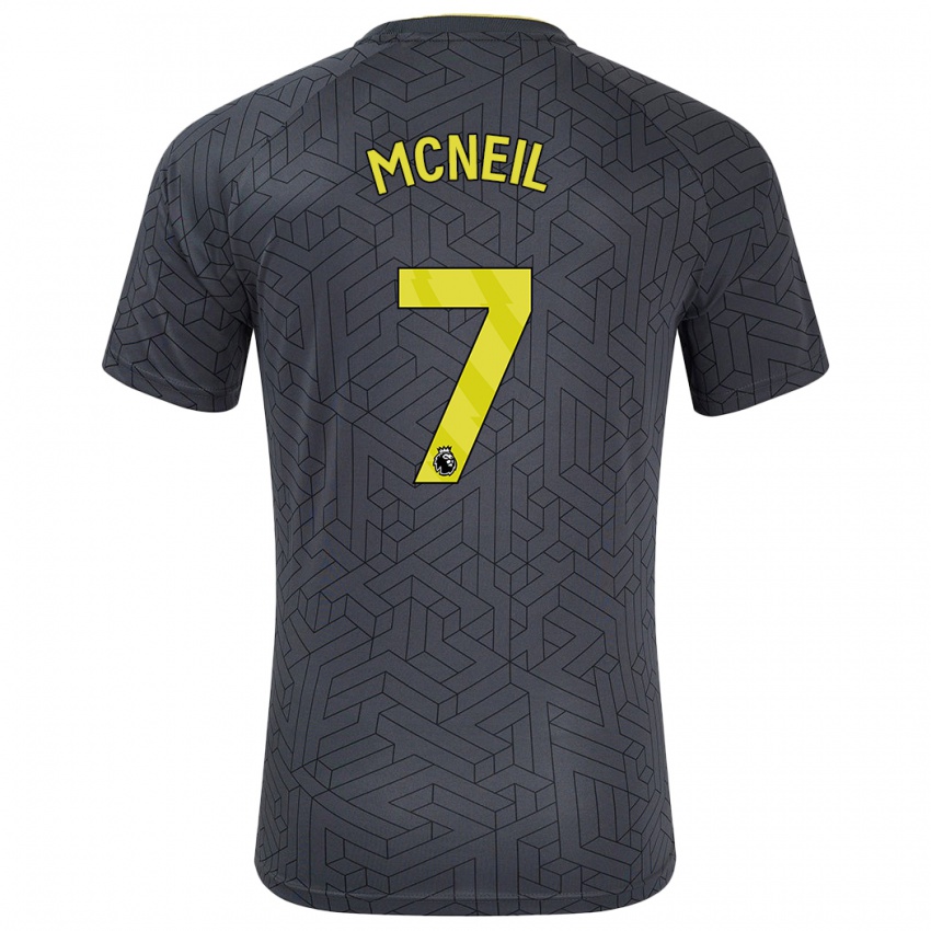 Niño Camiseta Dwight Mcneil #7 Negro Amarillo 2ª Equipación 2024/25 La Camisa Perú