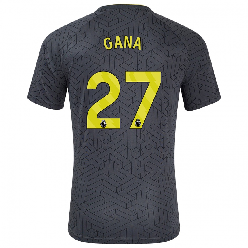 Niño Camiseta Idrissa Gueye #27 Negro Amarillo 2ª Equipación 2024/25 La Camisa Perú