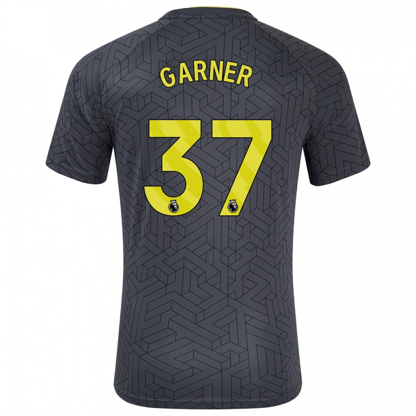 Niño Camiseta James Garner #37 Negro Amarillo 2ª Equipación 2024/25 La Camisa Perú