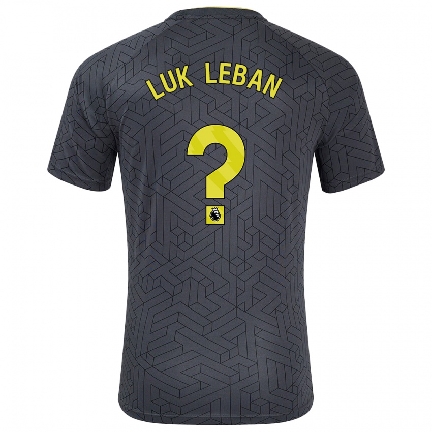 Niño Camiseta Zan Luk Leban #0 Negro Amarillo 2ª Equipación 2024/25 La Camisa Perú