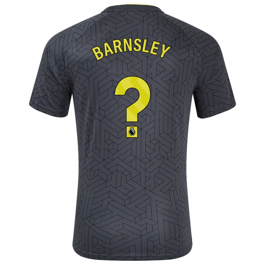 Niño Camiseta Fraser Barnsley #0 Negro Amarillo 2ª Equipación 2024/25 La Camisa Perú