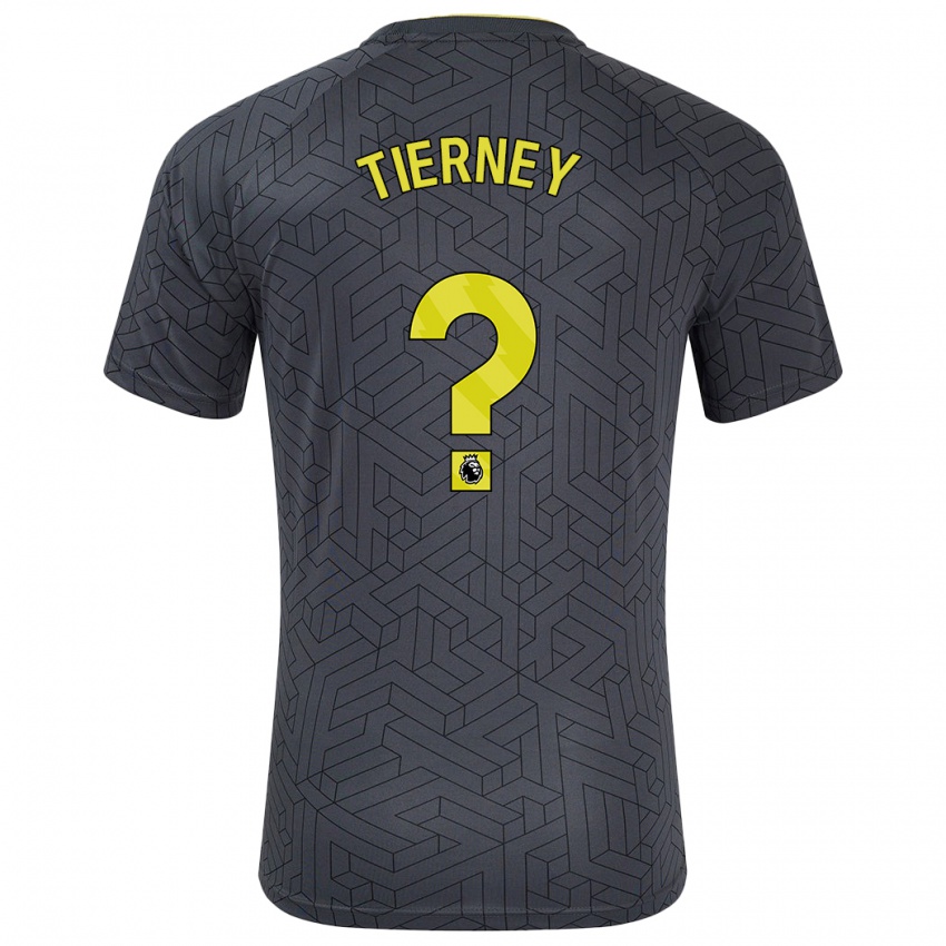 Niño Camiseta Jack Tierney #0 Negro Amarillo 2ª Equipación 2024/25 La Camisa Perú