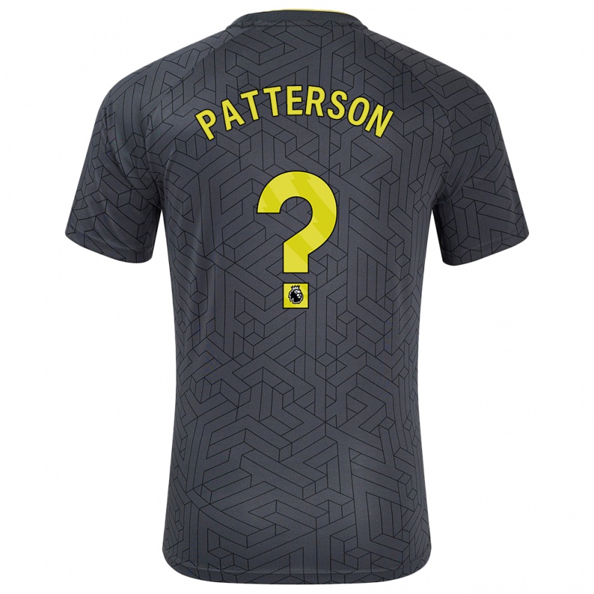 Niño Camiseta Jack Patterson #0 Negro Amarillo 2ª Equipación 2024/25 La Camisa Perú