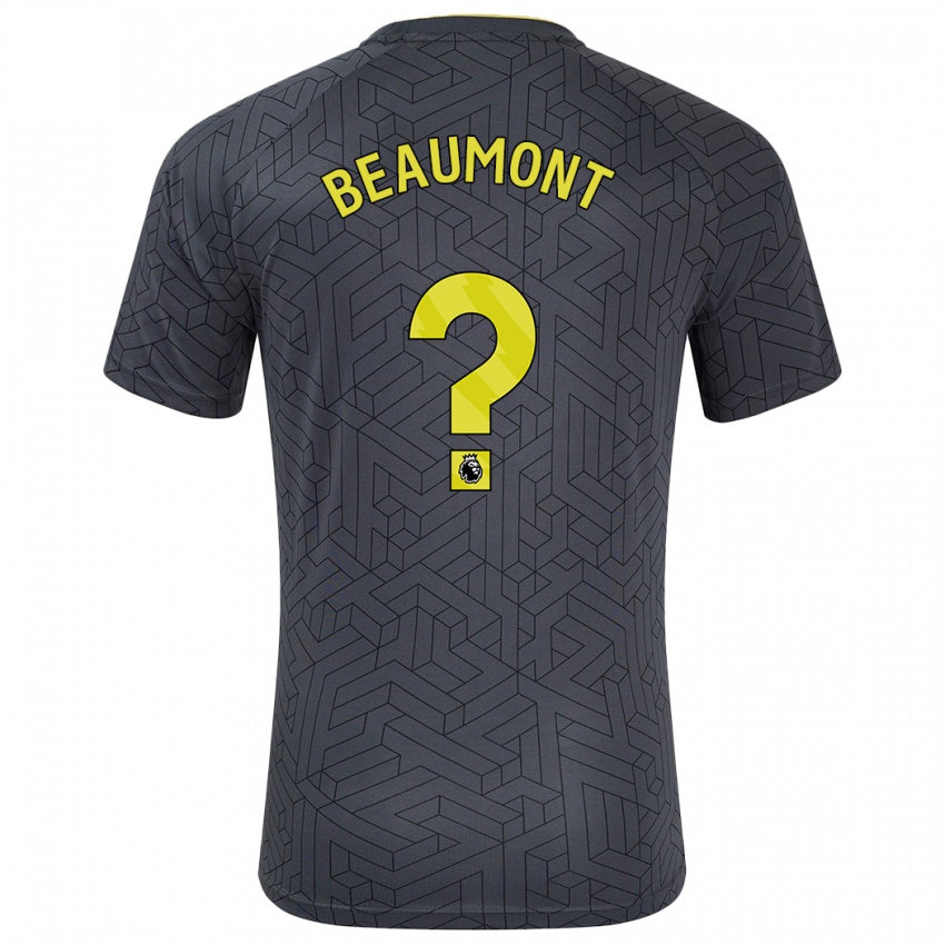 Niño Camiseta Jacob Beaumont-Clark #0 Negro Amarillo 2ª Equipación 2024/25 La Camisa Perú